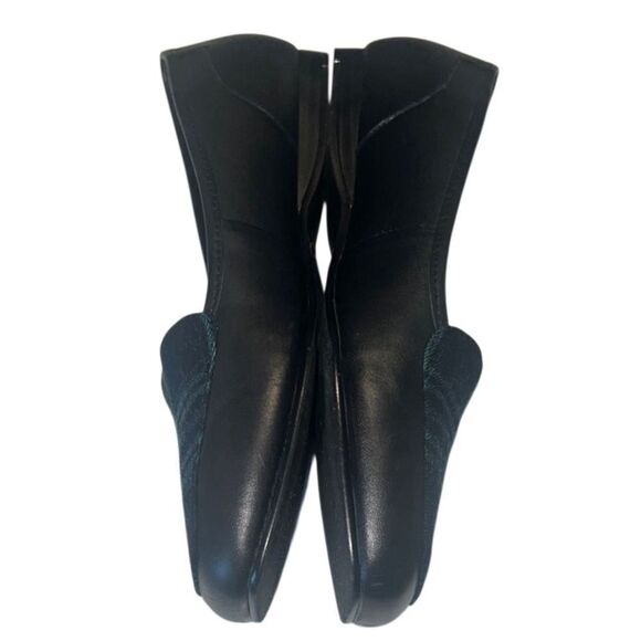 Bandolino Liberty Black Leather Green Plaid Slip On Flats Size 8.5 - Picture 6 of 8